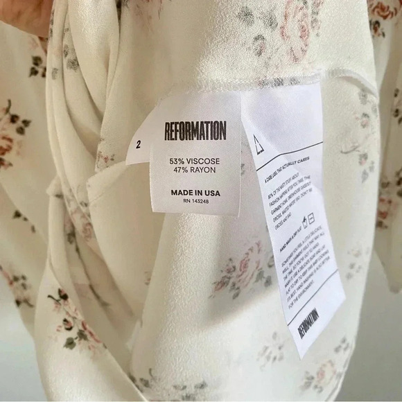 Reformation Aster Floral Dress Sz 2 - Picture 8 of 10